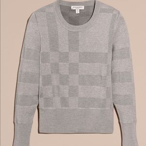 🆕 Burberry Check Knit Wool Blend Sweater